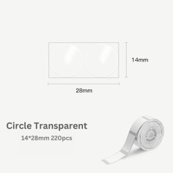 Niimbot ET 14x28mm 195 adet Şeffaf Etiket (B18/N1) Transparent - 5