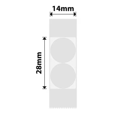 Niimbot ET 14x28mm 195 adet Şeffaf Etiket (B18/N1) Transparent - 1