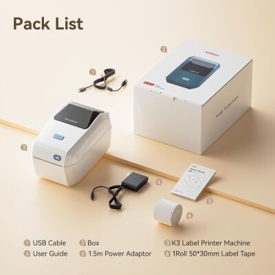 Niimbot K3W ( WİFİ ) Krem Termal Etiket Yazıcı - 4