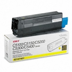 OKI C-5100-5200-5300-5400 (42127488) ORJİNAL SARI TONER - OKI