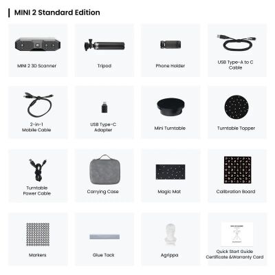 Revopoint Mini 2 Standart 3D Tarayıcı – Mavi Işık Teknolojisi ile 0.02mm Hassasiyet - 4
