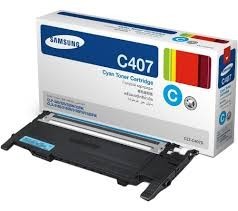 Samsung - SAMSUNG CLT-C407S ORJINAL MAVİ TONER